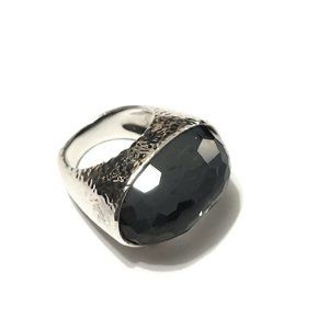 Ippolita Sterling Silver Wonderland Hematite doublet Ring size 7